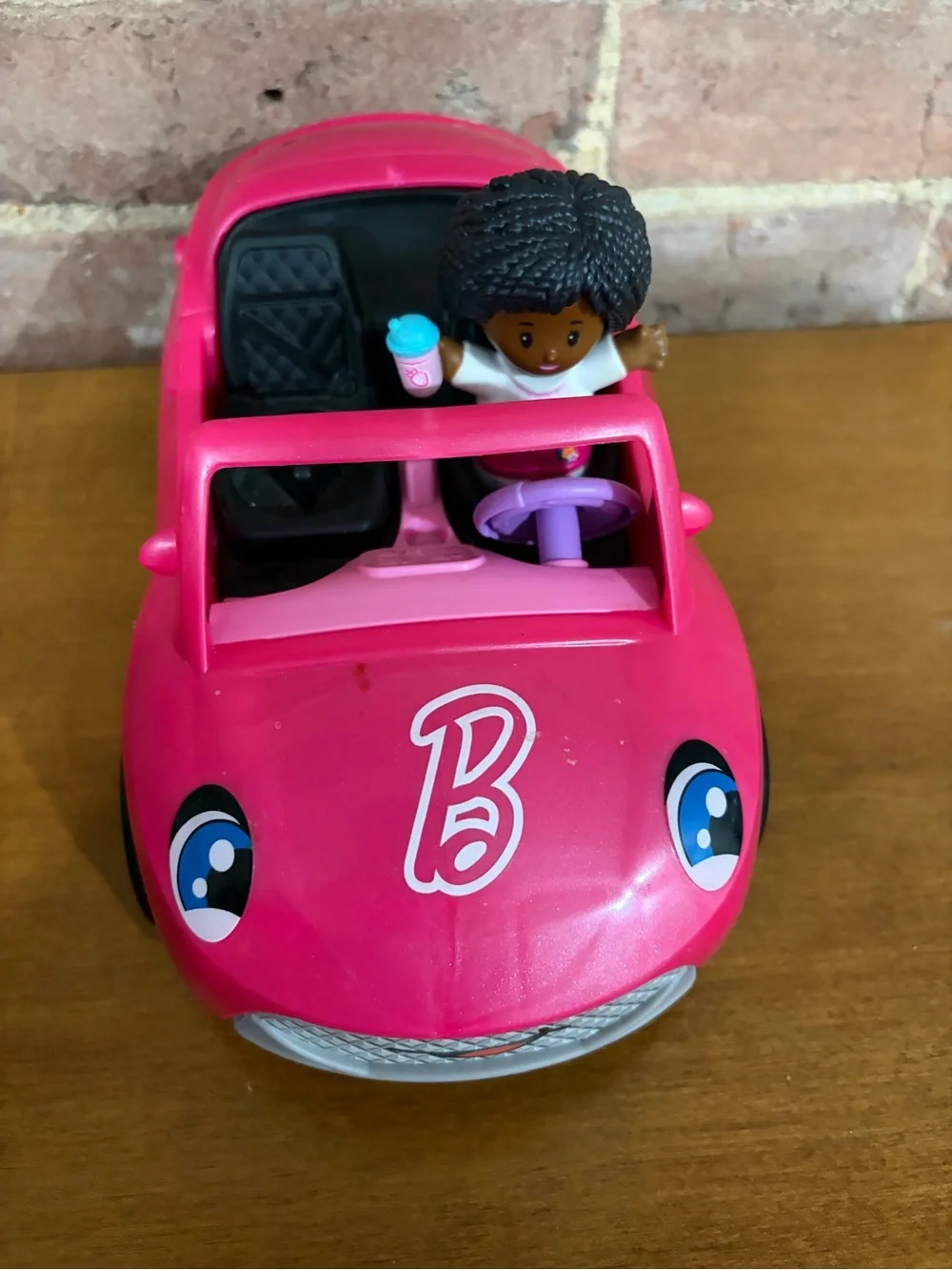 Little People Barbie Hot Pink Convertible Car with sounds and music